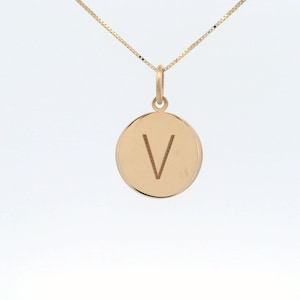 Collar con inicial de oro de 14 k, colgante minimalista en forma de V, joyería con letras de oro personalizadas, regalo único para ella y para uso diario