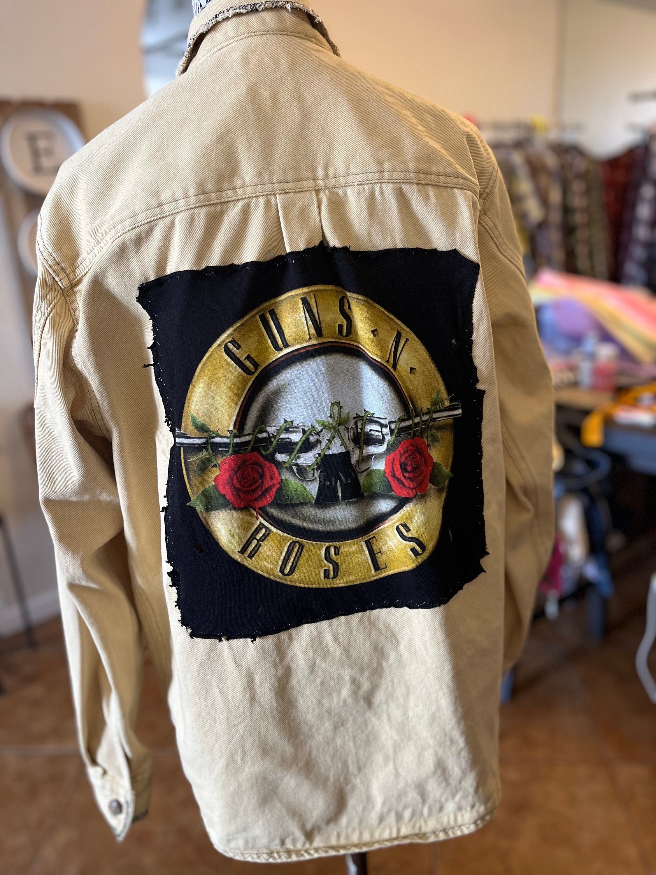 H&m guns n roses denim jacket clearance