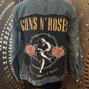 Upcycled Sweet Child O Mine Denim Jacket, 10-12