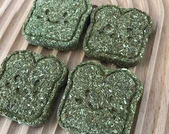 Pan BUNana / Sin avena / Golosinas para conejos, cobayas y otras mascotas pequeñas / Totalmente orgánico, natural y saludable