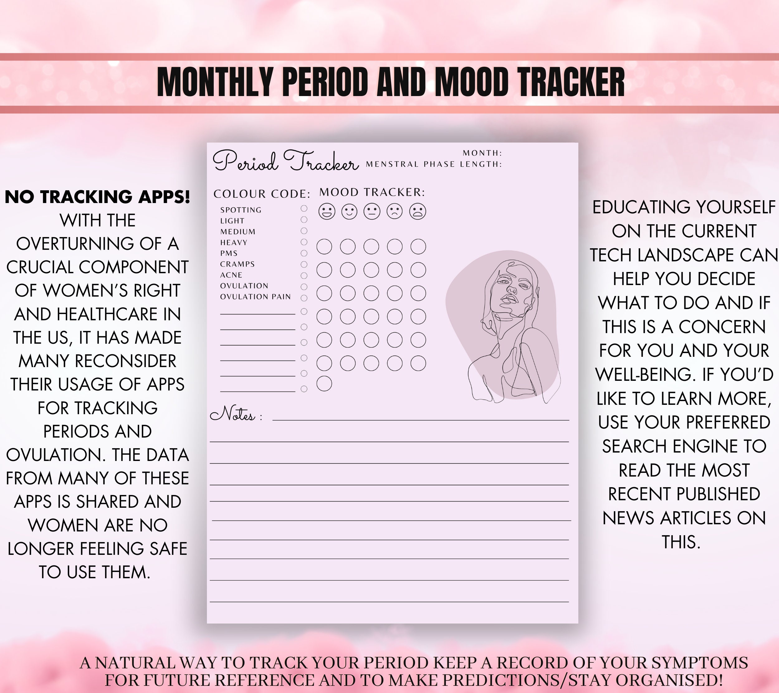 Cycle Syncing Planner Bundle Printable Planner and Journal for Cycle ...