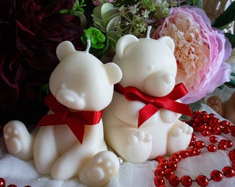 Scented Bear Duo - TEDDY Candle - Teddy Bear Candle - Decorative Candle - Mother's Day - Gift for Mom - Valentine's Day - Teddy Candles