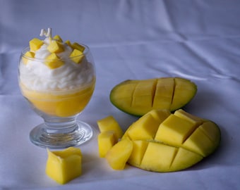 Mango Smoothie scented candle - gourmet candle - soy wax - Grasse fragrance - Chantilly candle - Guest gifts