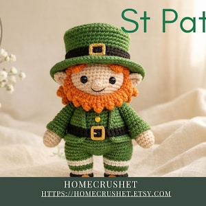 St Patricks Day Häkelanleitung PDF – Kobold Amigurumi, Kleeblatt & Goldschatz