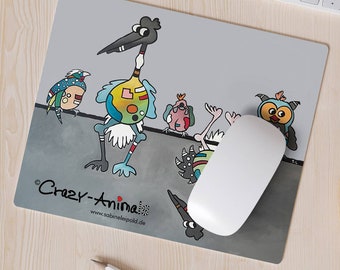 Lustige Mousepads - Mauspads kaufen - Gaming Mauspad - crazy animals - Mousepad design - Vögeln - witzige Mousepads