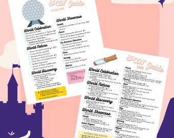 Printable EPCOT Park Attractions & Food Guide 2026 *UPDATED 6/7/26*