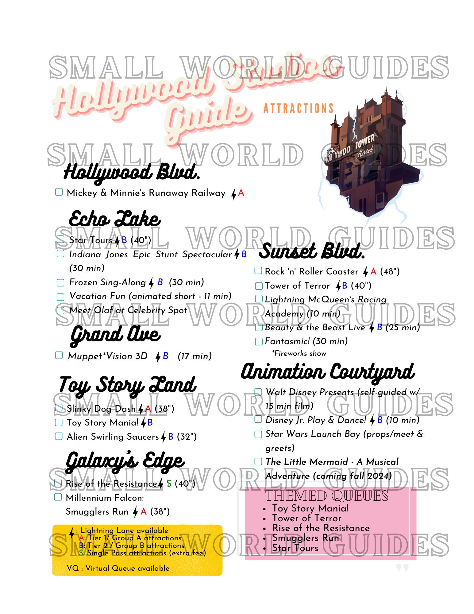 Printable WDW Parks Attractions & Food Guide 2026 (all 4 - Magic ...