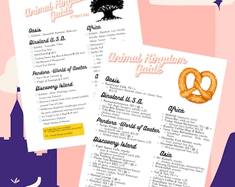 Printable Animal Kingdom Park Attractions & Food Guide 2026 *UPDATED 6/7/26*
