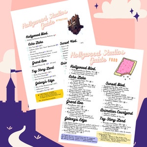 Printable Hollywood Studios Park Attractions & Food Guide 2025 *UPDATED 8/2/25*
