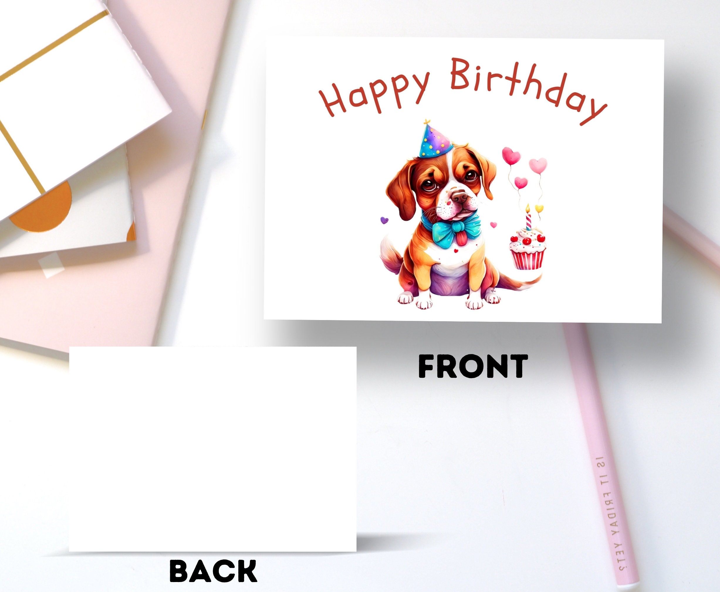 Printable Happy Birthday Card, Digital Download, Printable Birthday ...
