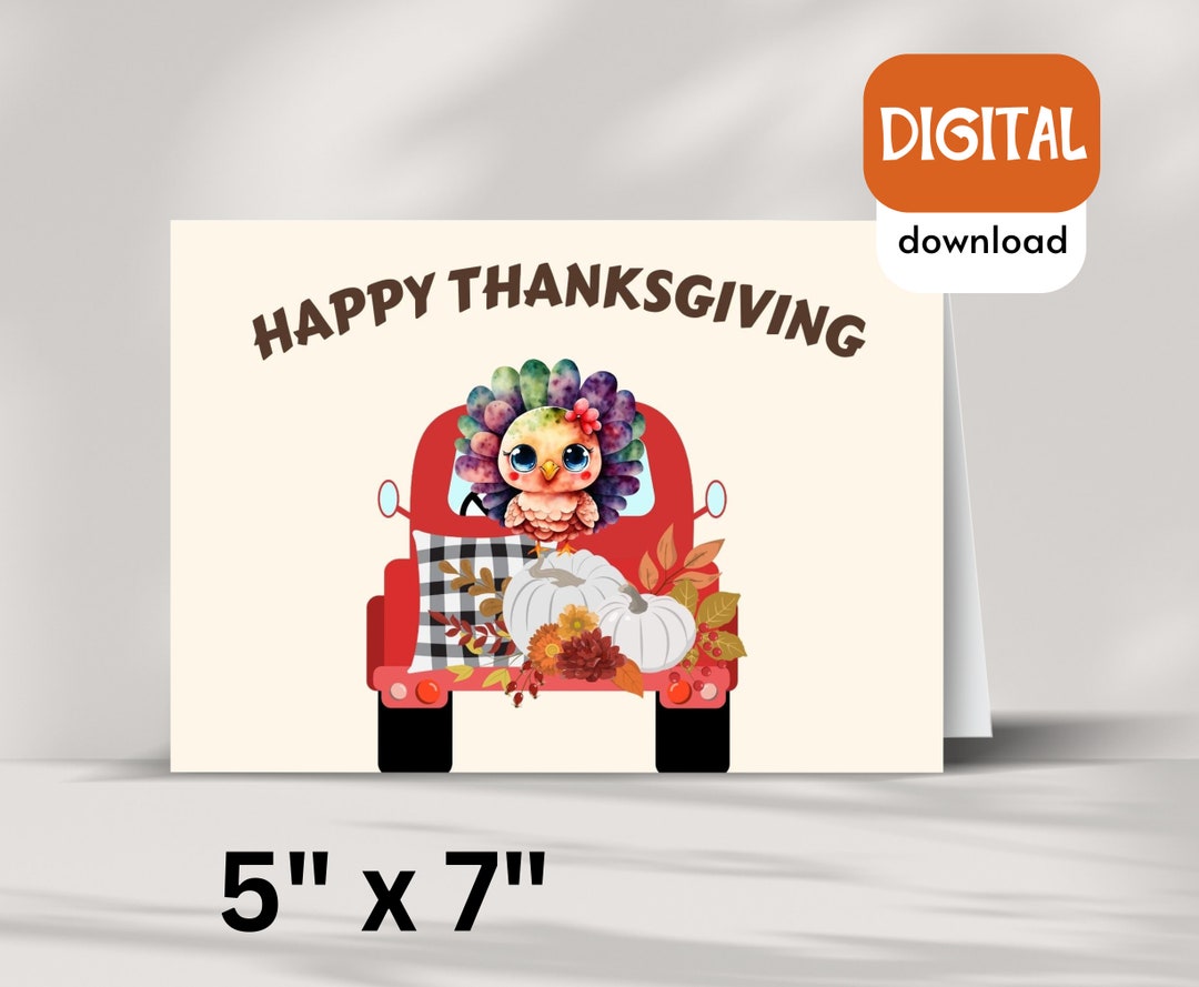Printable Thanksgiving Card Digital - Il 1080xN.5573385689 E62h 