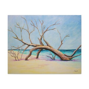 Driftwood Beach Jekyll Island III, Driftwood Beach Print on Stretched Canvas, Jekyll Island Inspired Painting Print