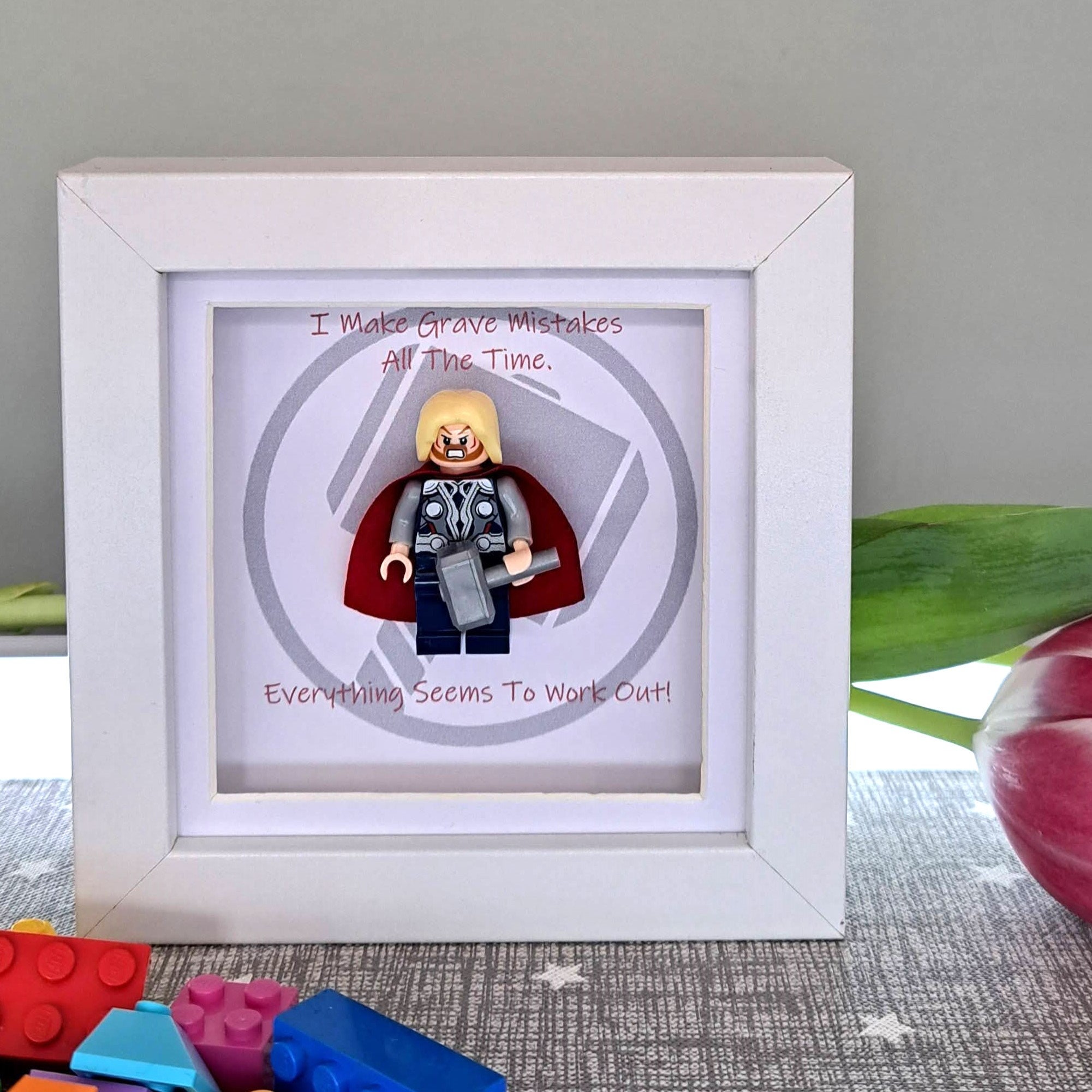 Unique Superhero Minifigure Frames Personalised Gift for the Fans ...