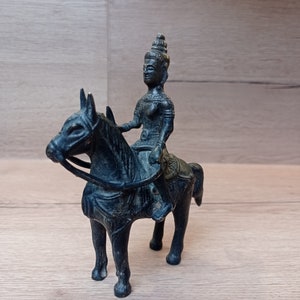 Indian Hindu sculpture, Bronze Horseman from Khandoba, India, Asia