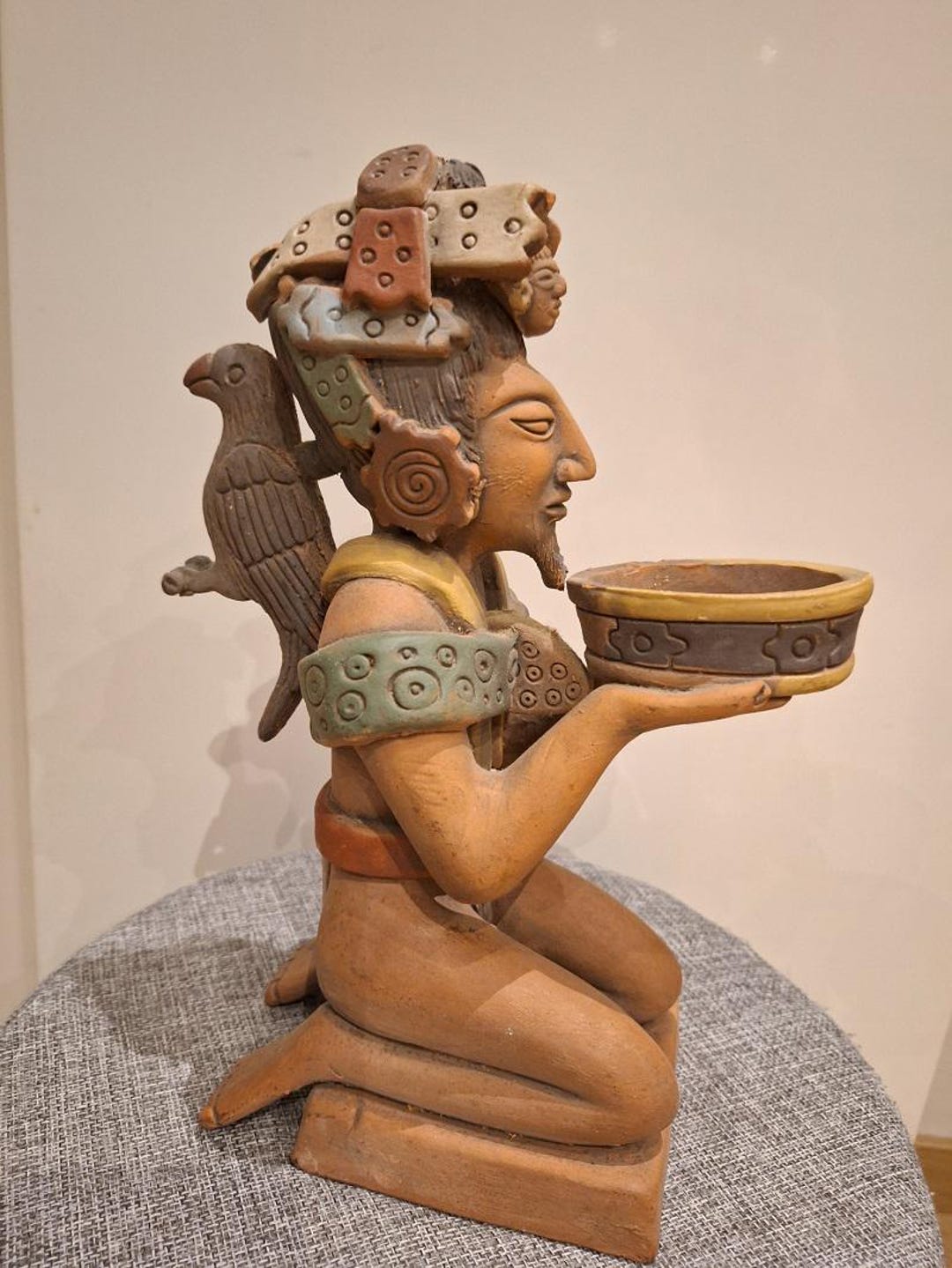 Native American Inca Crafts Large Terracotta Figurine of a Mayan/inca Warrior, Mexican ...