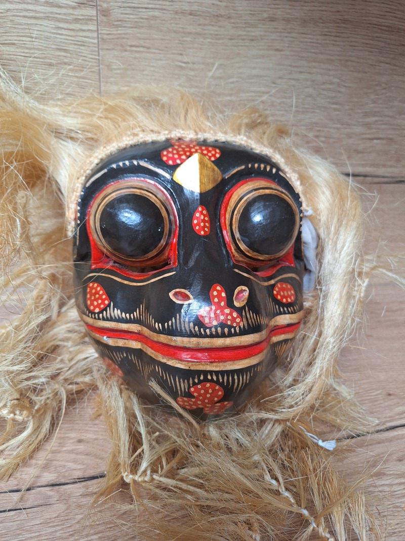 Large Ancient Godogan Mask, Javanese Wayang Topeng Frog Prince