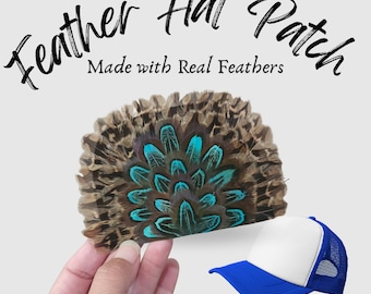 Feather Fan for Trucker Hats Retro Feathers for Trucker Hats