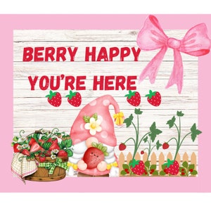 Strawberry Bulletin Board Printable: Berry Happy Spring Decor (A4 PDF)