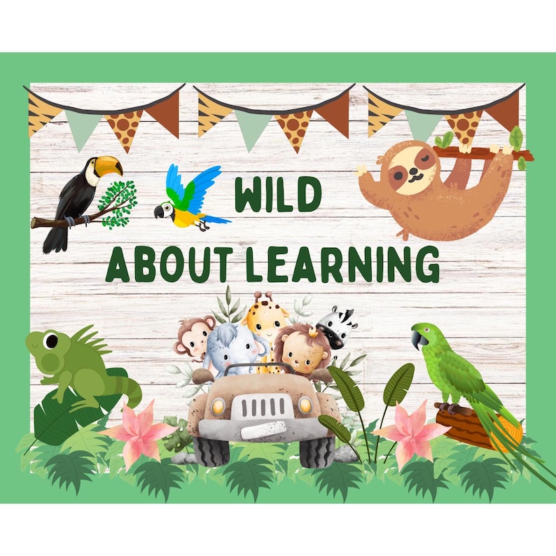 Jungle Bulletin Board Printable, to the Jungle Bulletin Board