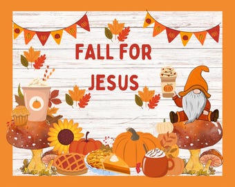 Fall für Jesus Pinnwand zum Ausdrucken: Christliche Herbstdekoration (A4 PDF)