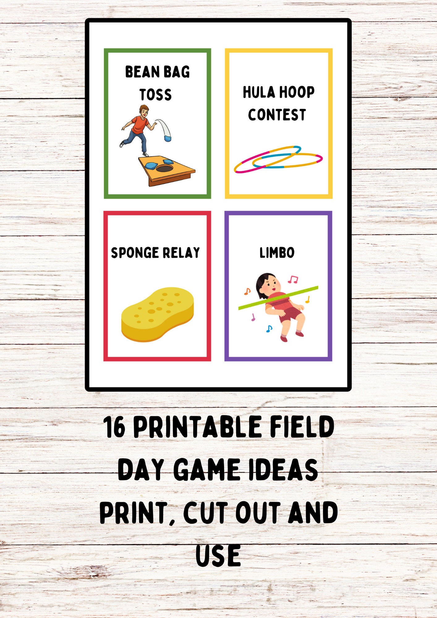 Field Day Games Printable, Field Day Games Ideas, Field Day Printable ...