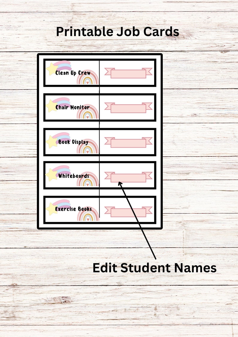 Emplois en classe imprimables, Tableau des tâches en classe pour enfants, Aides en classe imprimables, Pages de gestion de classe, Retour à lécole image 2