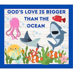 Christian Ocean Bulletin Board Printable: Bible Verse Classroom Decor