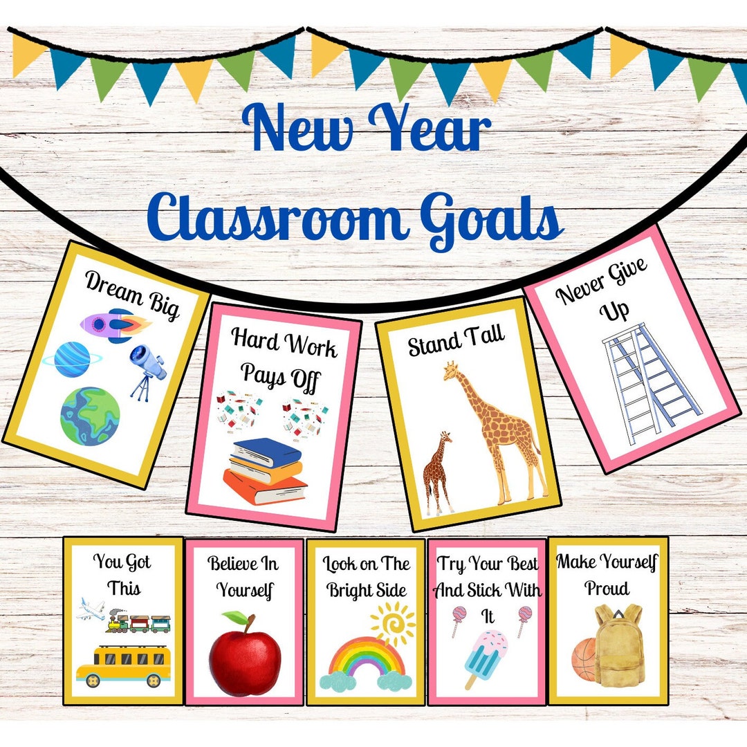 New Year Bulletin Board, Positive Quote Bulletin Board Kit, Classroom