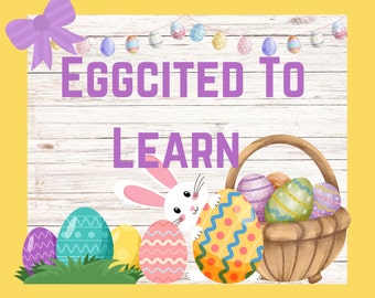 Easter Egg & Bunny Bulletin Board Kit: Spring Classroom Decor (Printable PDF)