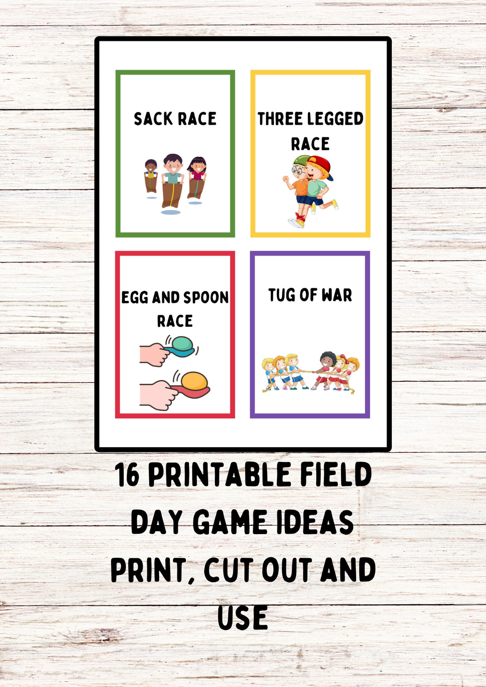 Field Day Games Printable, Field Day Games Ideas, Field Day Printable ...