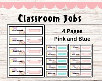 Classroom Jobs Printable, Kids Classroom Chore Chart, Classroom Helpers Printable, Classroom Management Pages, Back To School