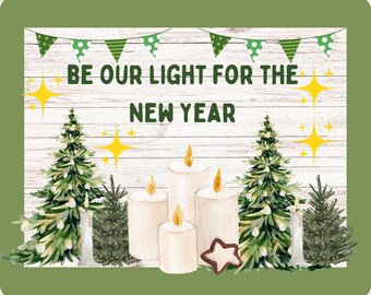 Christian New Year Bulletin Board Printable: Church Decor (A4 PDF)