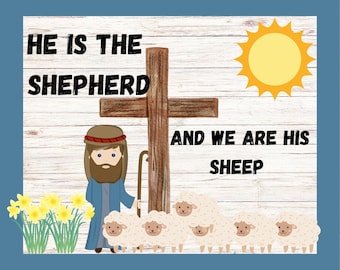 Shepherd Bible Quote Bulletin Board Kit (A4 PDF)