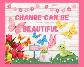 Butterfly Spring Bulletin Board Printable: Classroom Decor (A4 PDF)