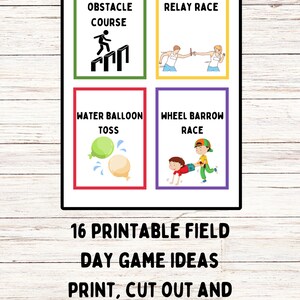 Field Day Games Printable, Field Day Games Ideas, Field Day Printable ...