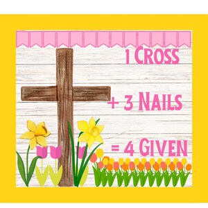 Easter Bulletin Board Kit, Christian Bulletin Board, Cross Bulletin Kit ...