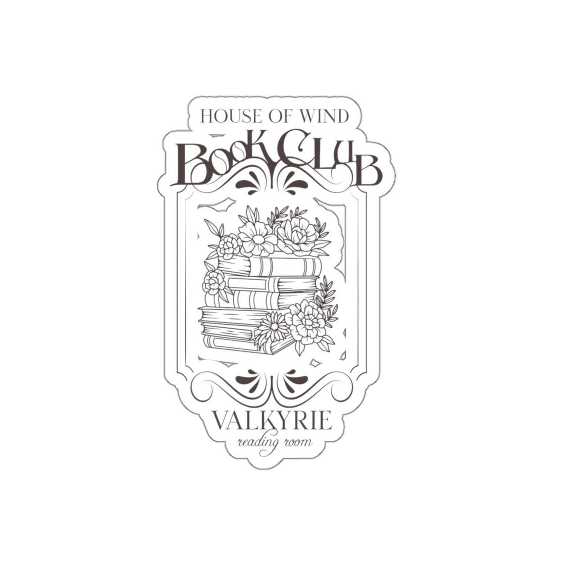 House of Wind Book Club Valkyrie Reading Room Die-cut Sticker - Etsy