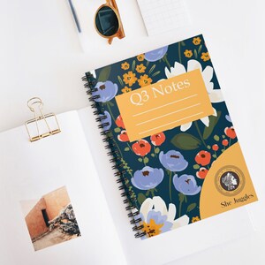 Q3 Floral Spiral Notebook