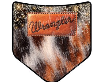 Descarga digital de diseño de bolsillo de piel de vaca