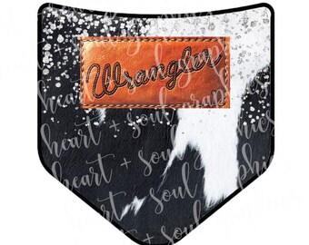 Descarga digital de diseño de bolsillo de piel de vaca