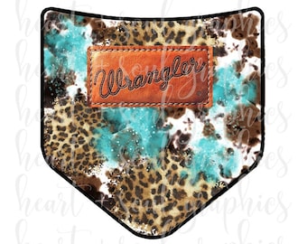 Bolsillo Piel De Vaca Leopardo-Con Y Sin Parche-Descarga Digital-2 Imagenes