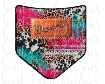 Descarga digital de diseño de bolsillo de piel de vaca