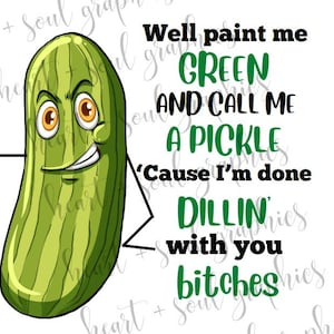pickle instant download-clean and dirty version