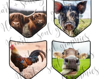 bolsillos de animales de granja-descarga digital