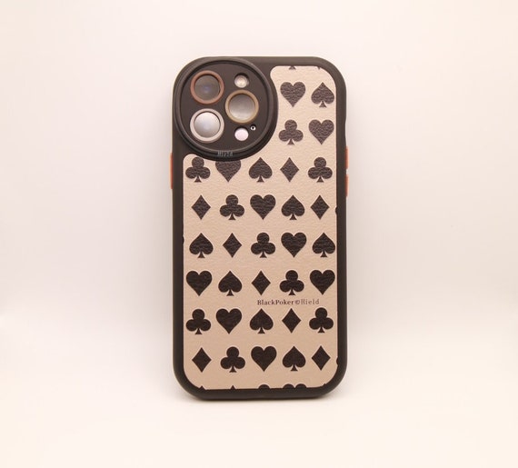 IPhone 12 Pro Max Leather Phone Case Fashion Poker Design 