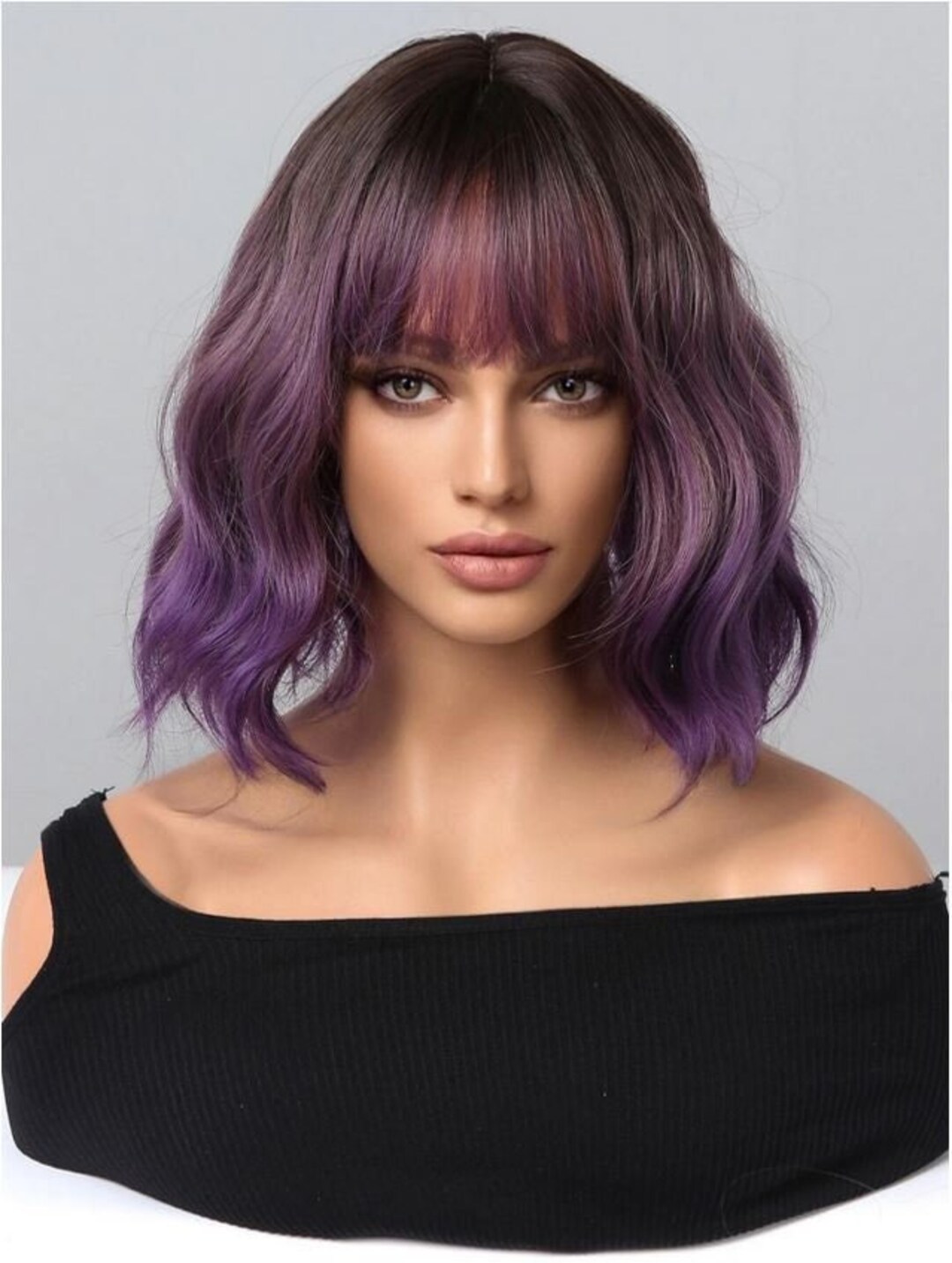 Wig False Hair Lady's Wig Artificial Hair False Etsy