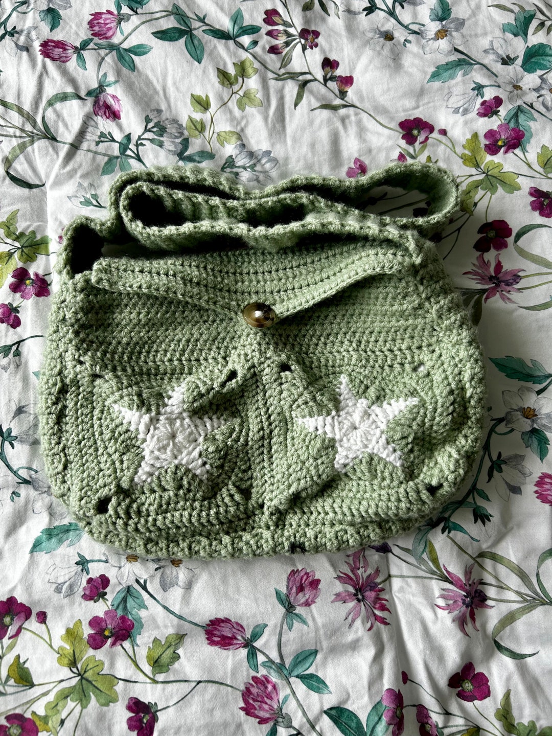 Crochet Star Messenger Bag Etsy UK