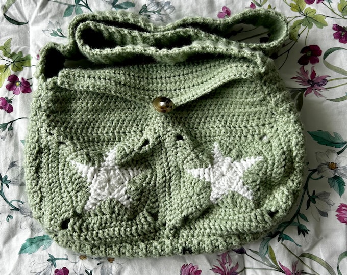 Crochet Star Messenger Bag Etsy