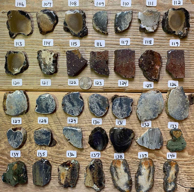 Boutons de cuisine uniques Boutons d'armoires Poignées de tiroir Poignées en pierre Poignées de tiroir Poignées de salle de bain Boutons nature Armoires de cuisine Boutons de poterie image 9