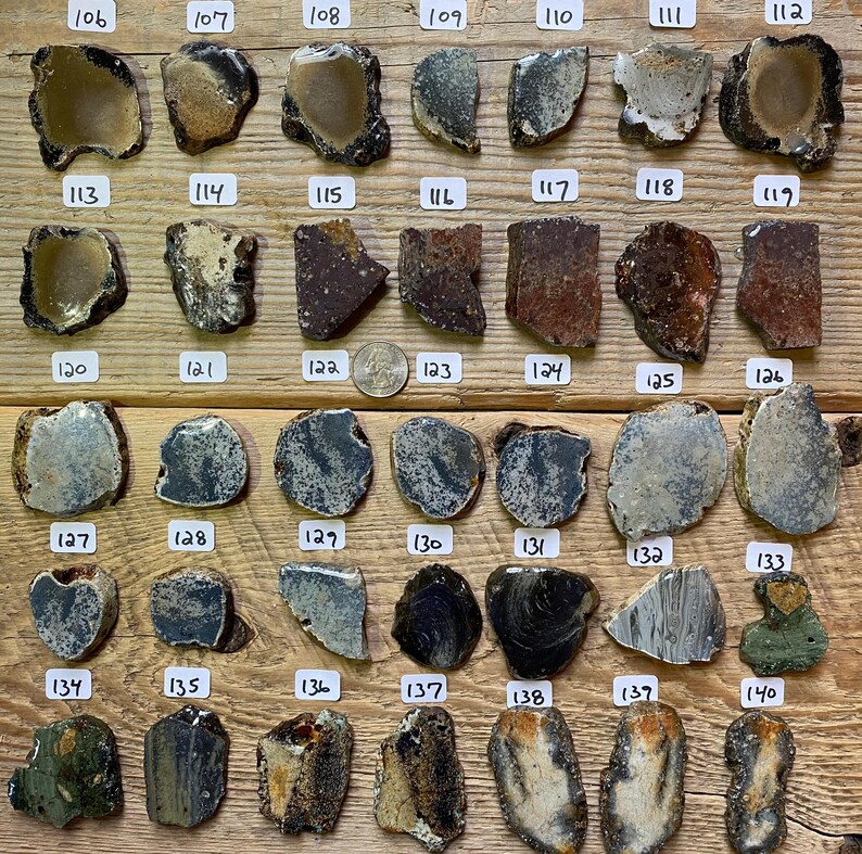 Boutons de cuisine uniques Boutons d'armoires Poignées de tiroir Poignées en pierre Poignées de tiroir Poignées de salle de bain Boutons nature Armoires de cuisine Boutons de poterie image 3